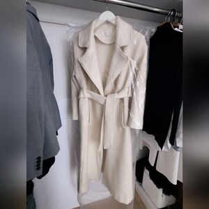 Mango Wool Coat In Ecru